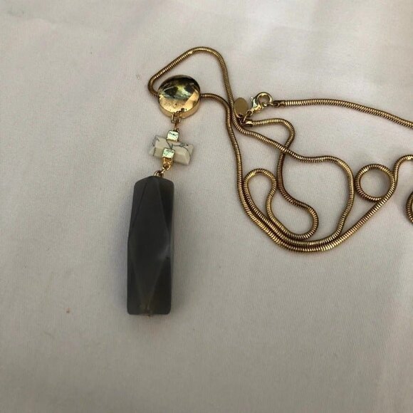 Charming Charlie Gold Snake Chain Pendant Necklace - Picture 7 of 9